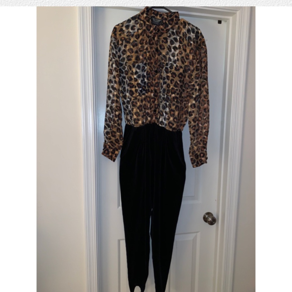 Leopard and Velvet Jumpsuit